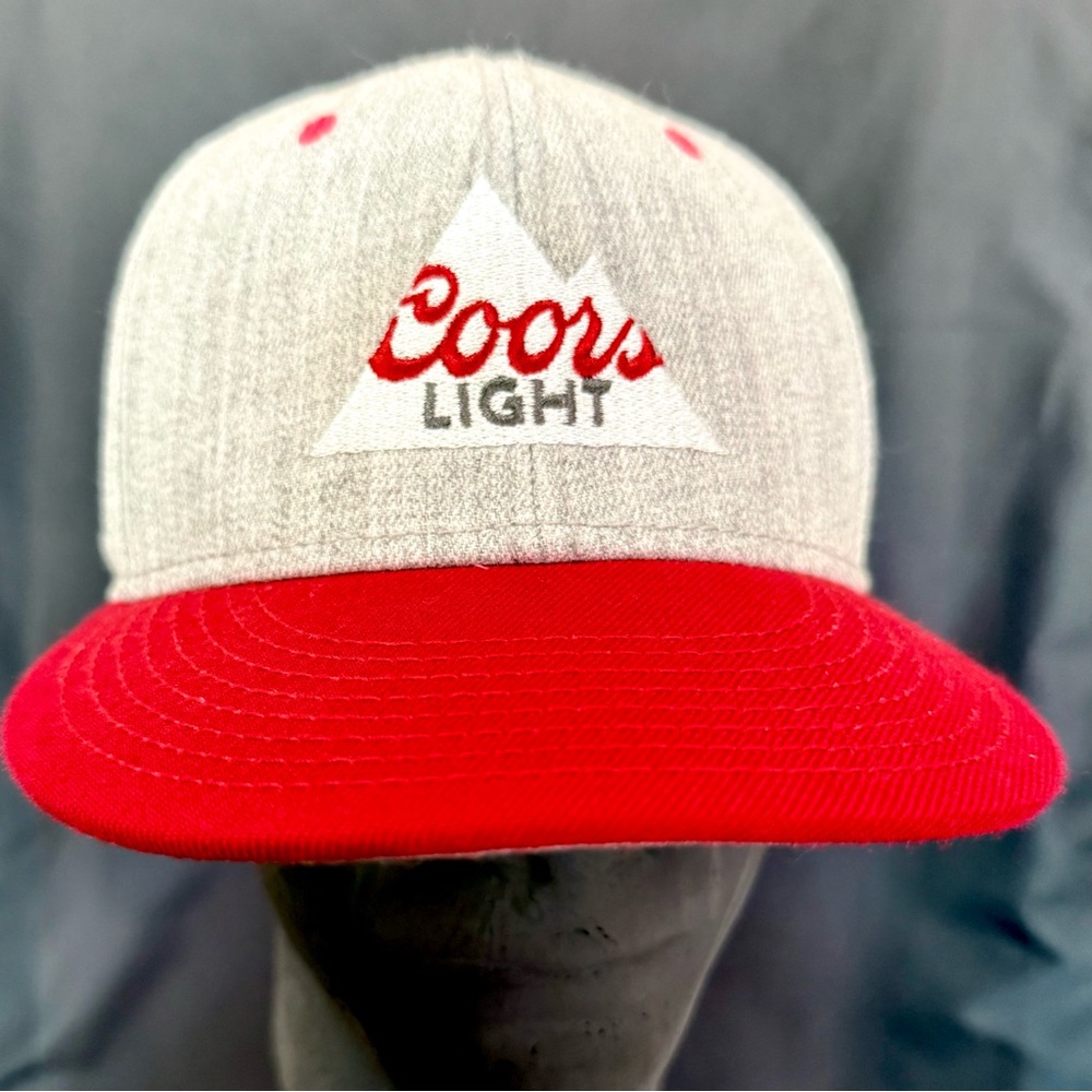 Coors Light Gray and Red SnapBack